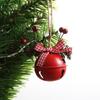 Christmas Iron Round Bell Decoration Accessories Twine Holly Berry Christmas Bell Pendant
