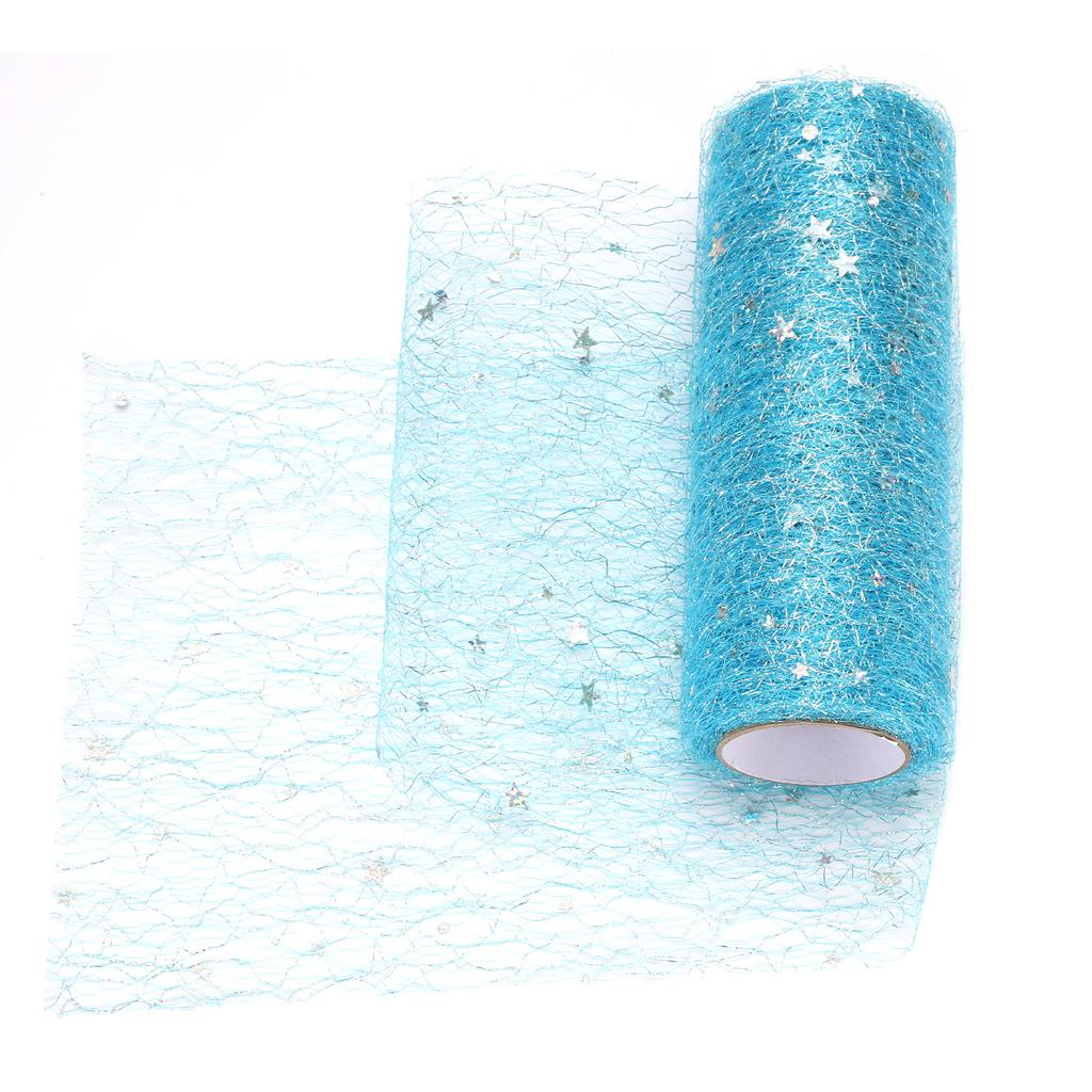 Tulle Roll Spool Nylon Tulle Ribbon Mesh Shiny Tulle Fabric for DIY Tutu Skirt Wedding Crafts Birthday Party 5.9 inch x 10 Yard