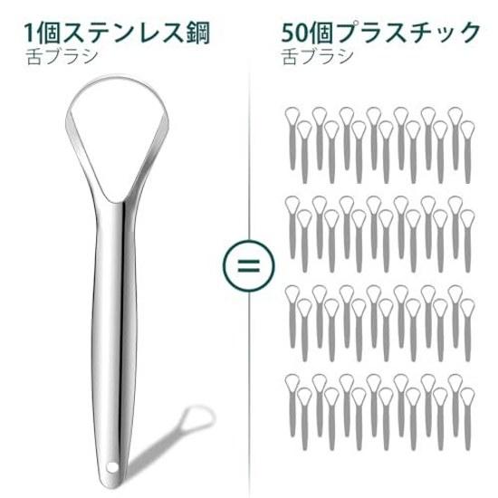 Easkep Tongue Cleaner Brush 2-Piece Set Polishing Bad Breath Care Stainless Steel Scraper Coating Removal Prevention Measures Storage Case Included