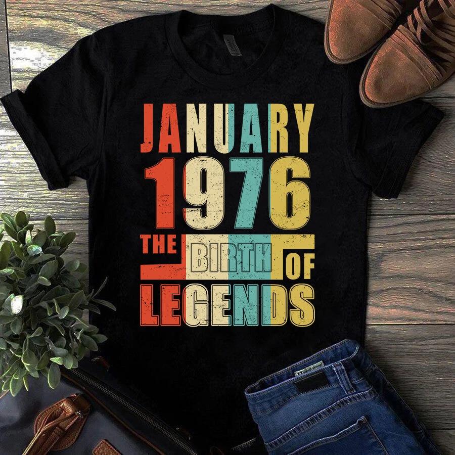 Men s and Women s T-shirts January 1976 The Birth S