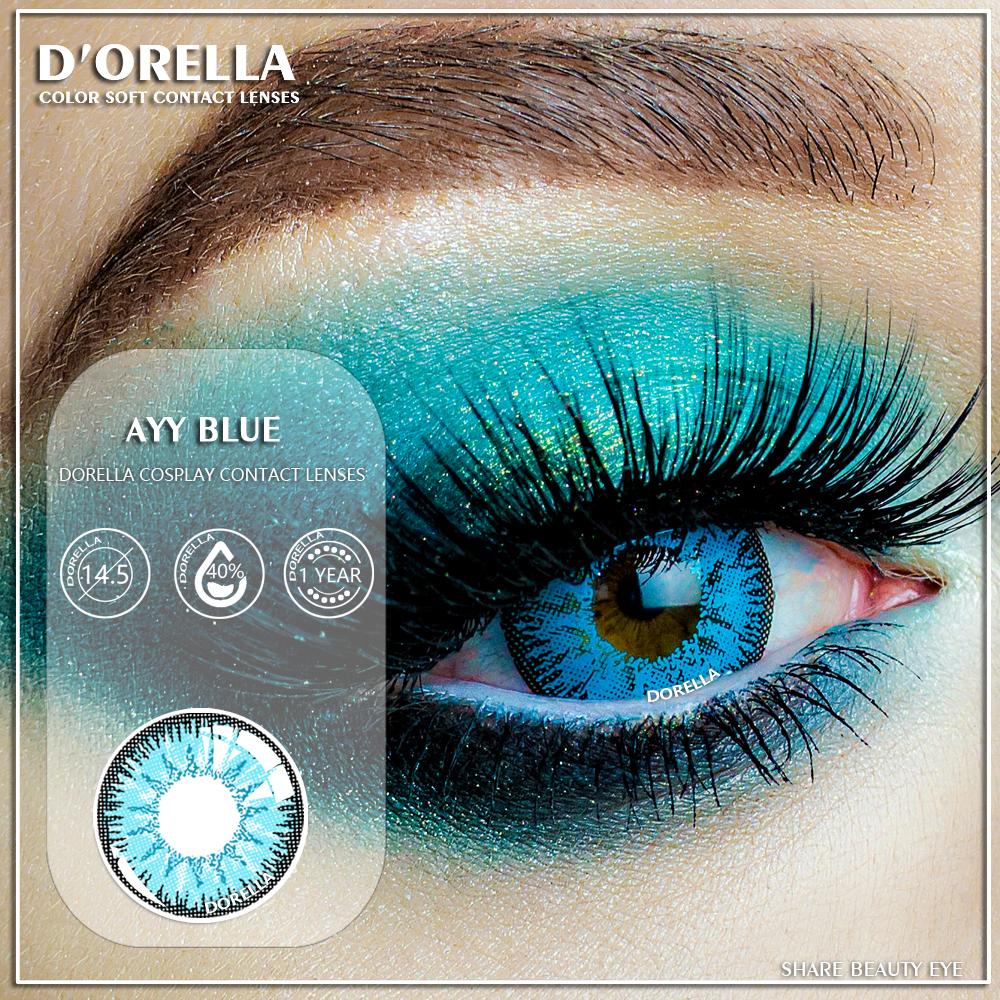 D'ORELLA Contact Lenses 1 Pair(2pcs)  AYY Series Eye Cosmetic Colorful Contactlen Cosplay Anime Contacts Crazy Lens