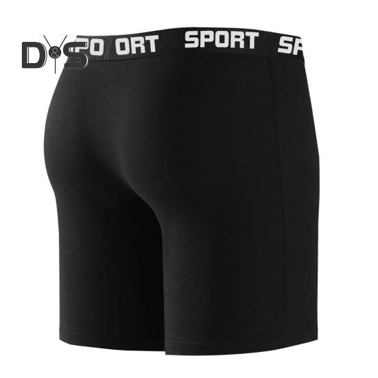 Men Boxer Underwear Slim Fit Patchwork Color Letter Print Shorts Briefs Elastic Mid-Waist Design Smooth Lines U-Convex Panties