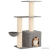 Cat Tree with Sisal Scratching Posts Light Gray 133 Cm