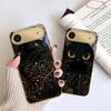 Fantastic Black Cat For IPhone 17Pro Max 16 17 Pro 15 Pro 14 13 Plus 12 Mini 11Pro Max XR 16E 17 Air Golden Glass Phone Case