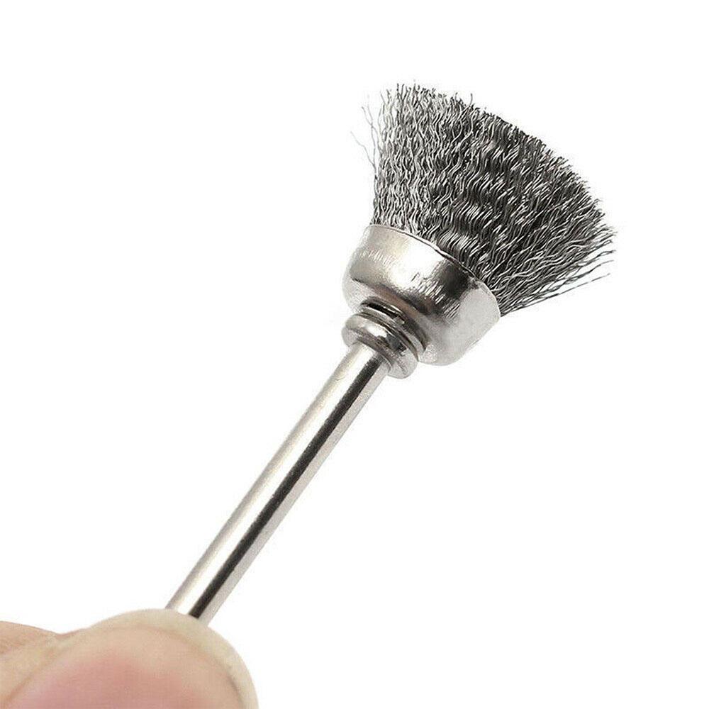 Flykee 45 Pcs Stainless Steel Wire Cup Mix Brush Set Fits Dremel Rotary Tool Accessories Sets