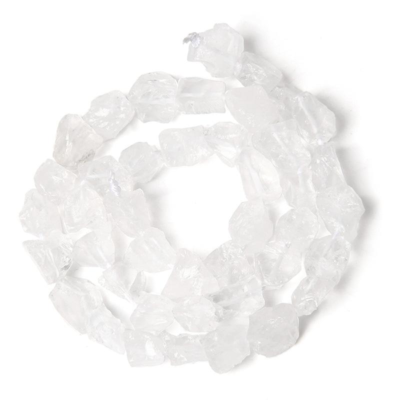 20 pcs 7-11MM Transparent Natural White Clear Crystal Quartz Beads Mineral Semi-precious Stones Bead For Diy Jewelry Making Bulk