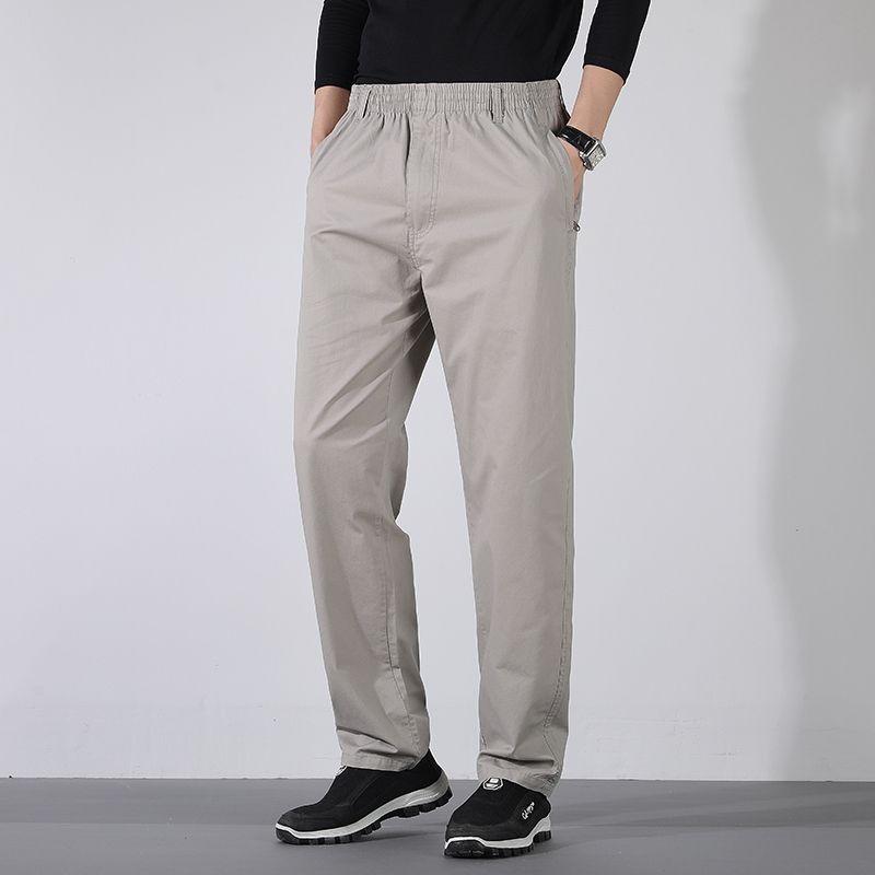 Pure Cotton Men's Casual Pants Trousers Plus Outdoor Sports Pants Loose Spring Autumn Men's Trousers
