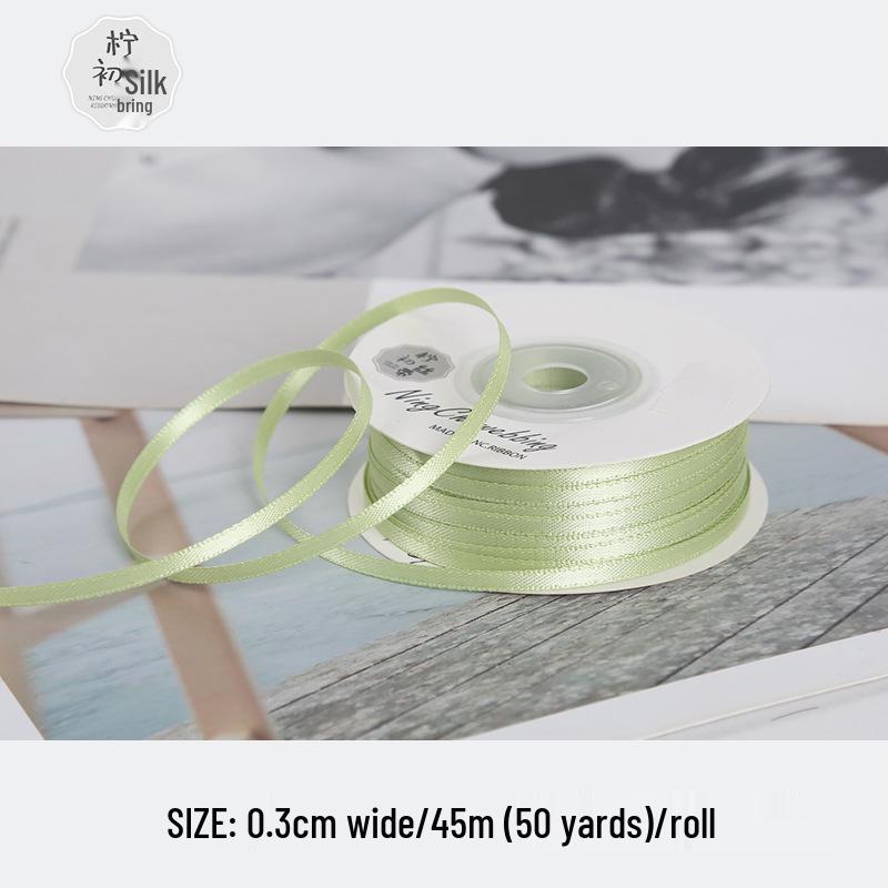 3mm Premium Double-Sided Satin Polyester Ribbon for Wedding Bows and Gift Packaging