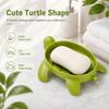 Plastic Turtles Shape Soap Box Cute Soap Holder Creative Drain Soap Holder Box  Sink