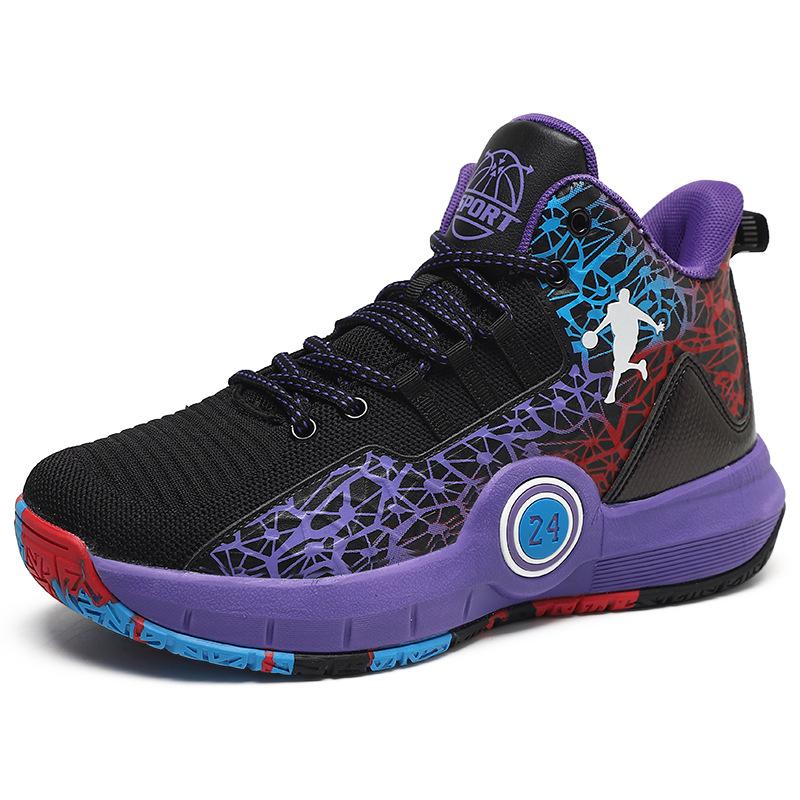 Mesh breathable children's basketball shoes high-top boys' sports shoes