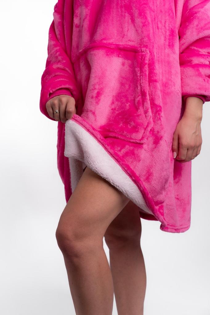 Blanket sweatshirt thick blanket hoodie 2in1 pink oversize birthday gift