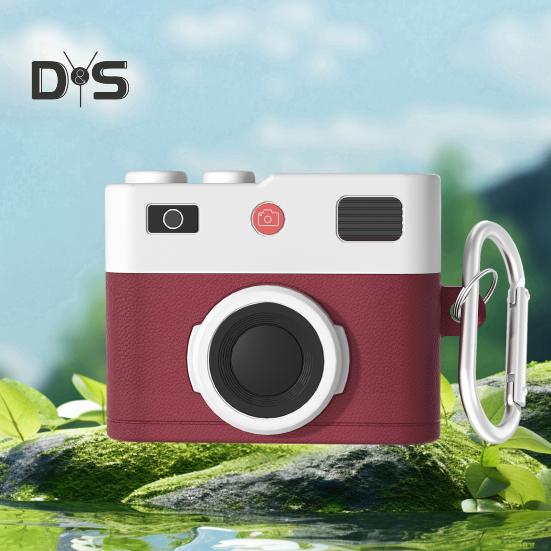 Headphone Case Protective Cover Shockproof Impact Resistant Retro 3D Camera Protective Silicone Skin Cover for AirPods 4