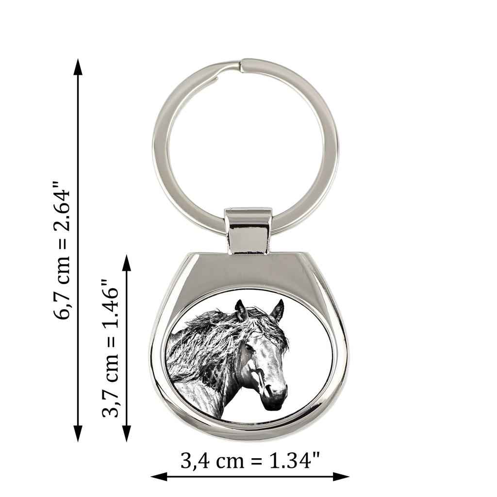 Baskisches Bergpferd - Schlüsselanhänger mit einem Pferd, Schlüsselanhänger mit Aufdruck, personalisierter Anhänger von der Marke Art-Dog