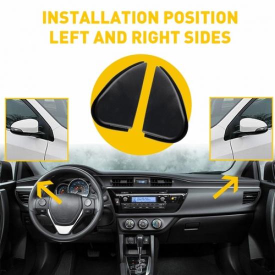 For 2014-2016 Toyota Pair Corolla View Rear Mirror Trim Triangles Corner Molding