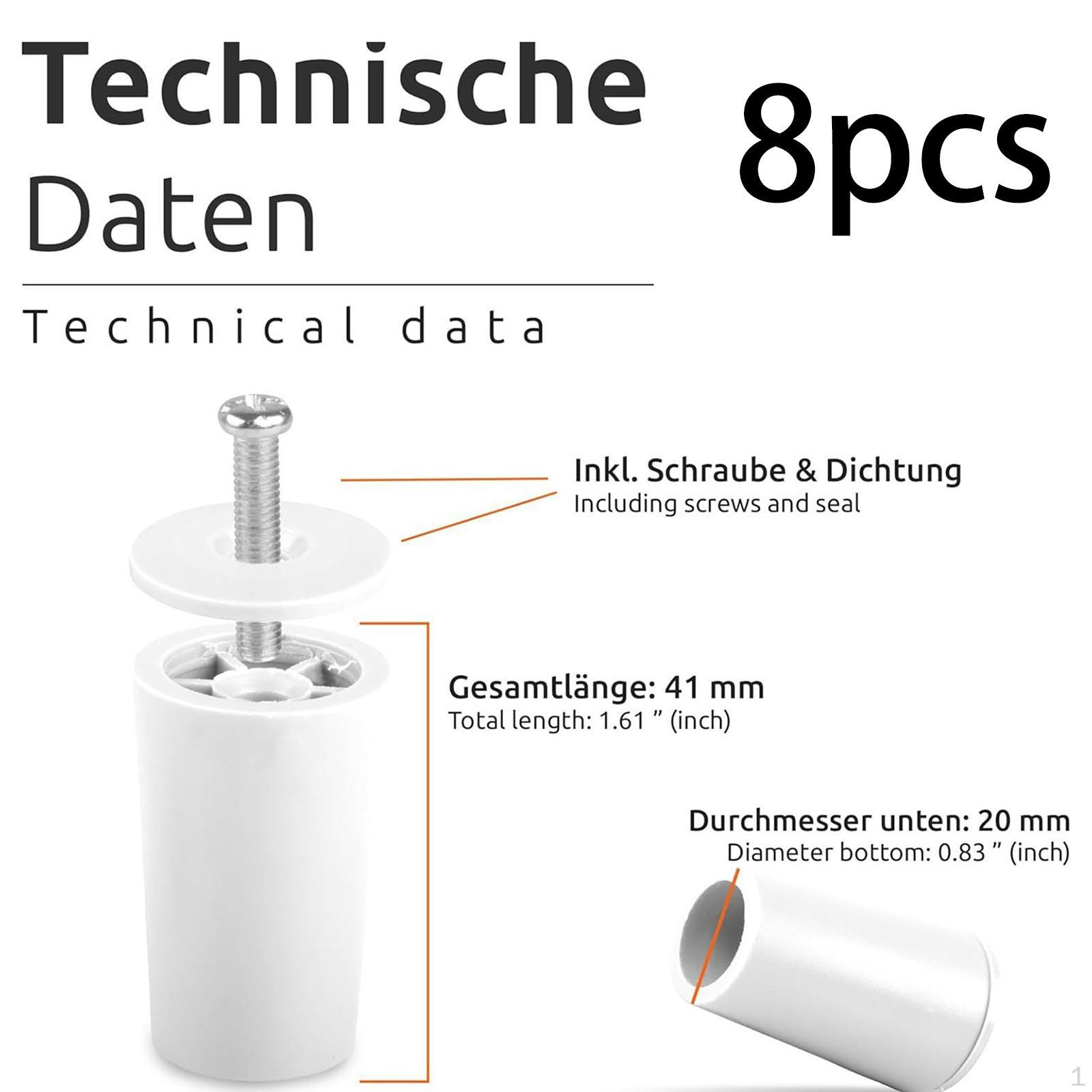 

8 Pieces Roller Shutter Stop Curtain Block Practical Versatile Sturdy Protection White Screening