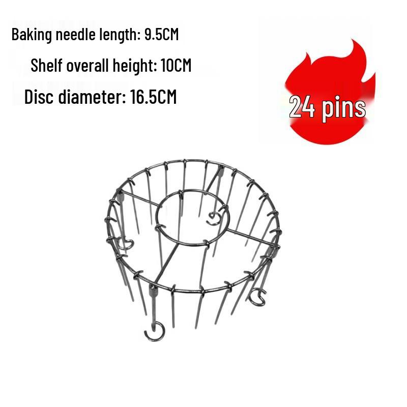 67" Stainless Steel Air Fryer Double-Layer Steaming & Roasting Rack - 4-Pin BBQ & Deep Fryer Accessories with Mesh Shelf.