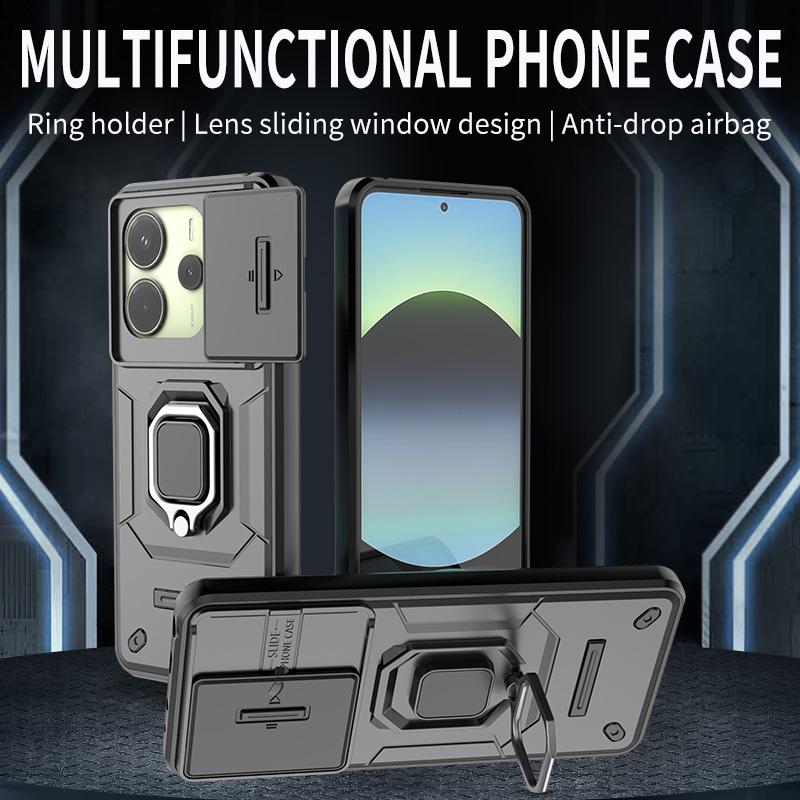 Armor Case For Xiaomi Redmi Note 14 13 Pro Plus 5G 4G Heavy Duty Shockproof Anti-Scratch With Ring Holder Phone Cover