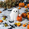 Indoor Outdoor Cute Ghost Statue Holding Pumpkin Statue Resin Halloween Home Decorations for Living Room Bedroom Garden