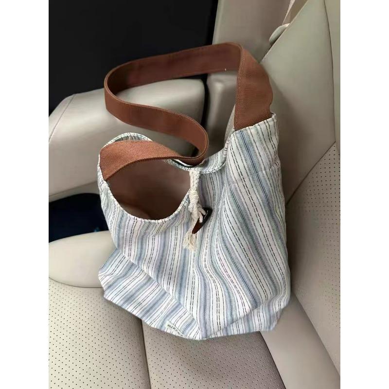 2025 New Premium Hundred Stripes Large Capacity Tote Bag