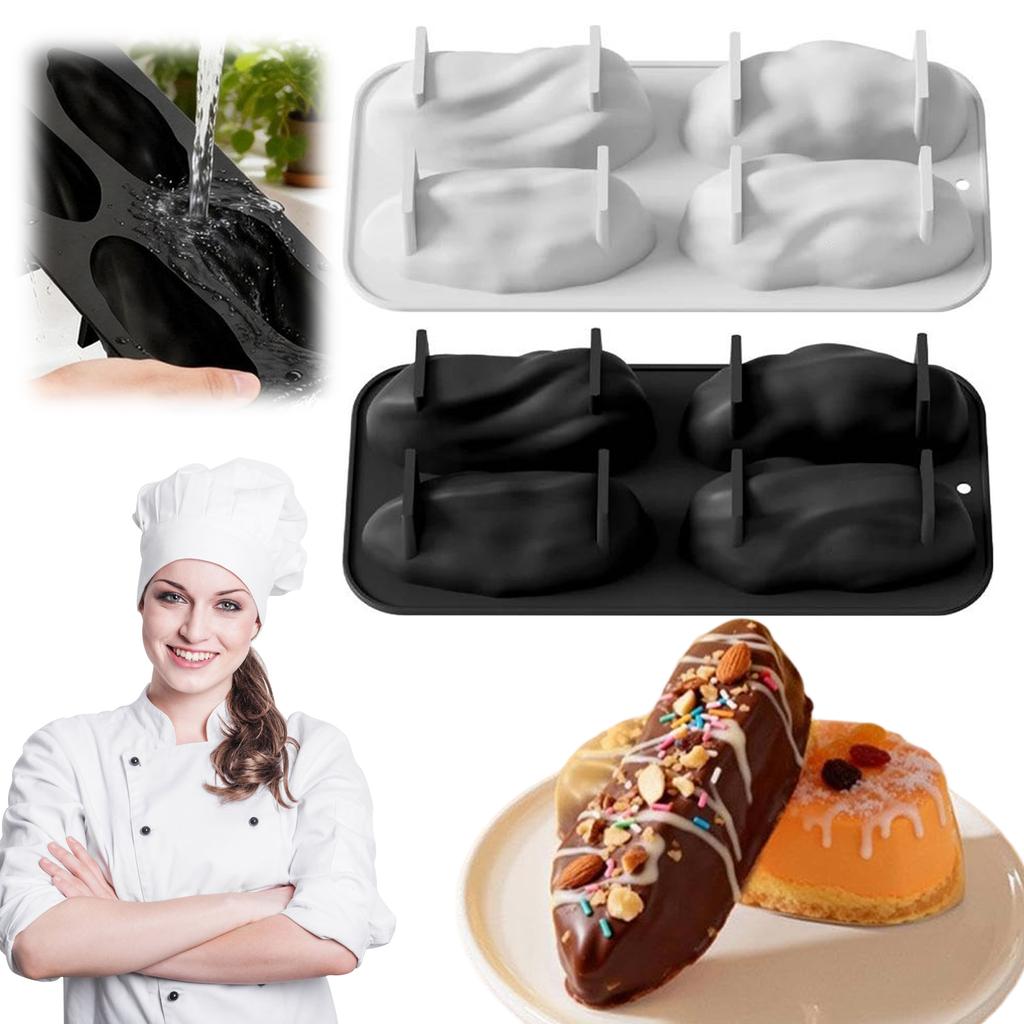 Silicone Baking Mould Reusable Baking Pan Cookie Moulds Heat Resistant Bakeware for Chocolate Candy Dessert Home Apartment