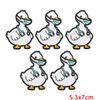 10pcs /Lots Cute Duck Embroidered Applique Cartoon Animal Duck Patch Iron On Patches For Clothing Decoration Diy Hats Bag Sticker 
