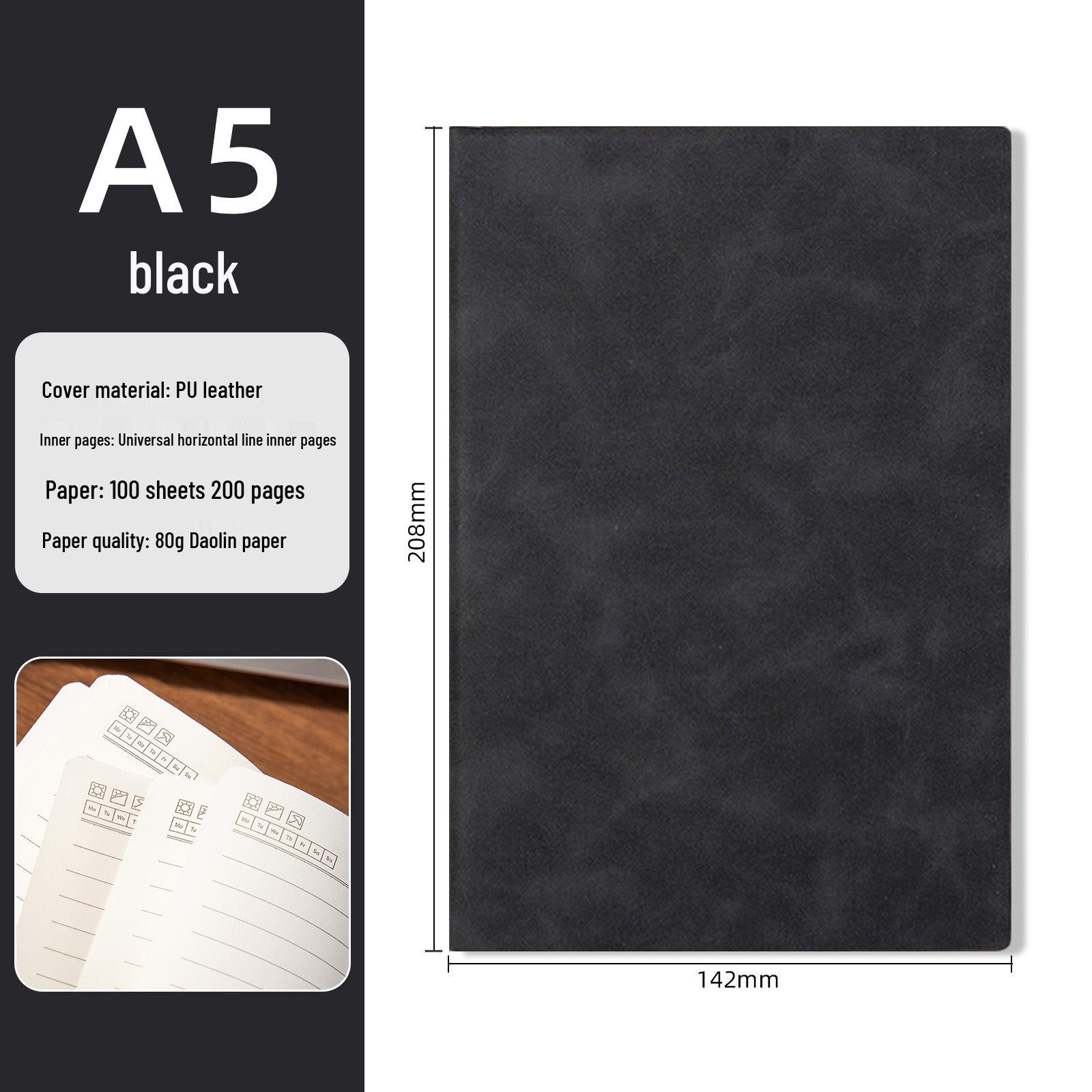 Elegant Retro Notebook & Thermos Set: Premium Gift Box for Business Meetings A5