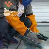 1 Pair Portable Welding Arm Guards, PU Leather Heat & Flame Resistant Sleeves for Industrial Work Protection
