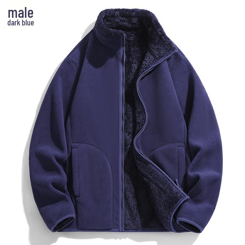 Ollie Double-Sided Polar Fleece Couple Jacket - Soft, Warm, Trendy Winter Coat