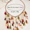 Bohemian Personalized Colorful Crystal Waterdrop Tassel Pendant Necklace for Women Daily Wear Beach Party Suitable