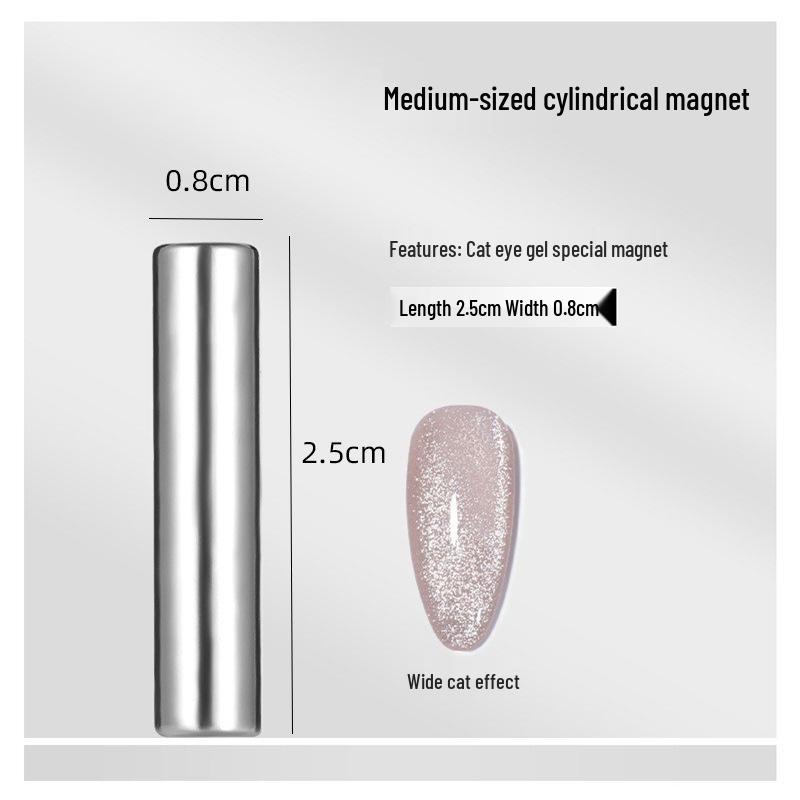 Multifunktionaler Katzenaugen-Nagelkunst-Magnet: Starker zylindrischer Magnet für ausgefallene Blitzeffekte.