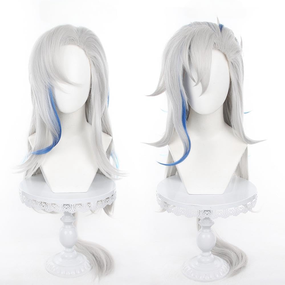 

Парик Эйлин Нёвиллет из Genshin Impact, термостойкий, аниме-парик для Хэллоуина, Рождества и школьных фестивалей (Включает в себя нетто)