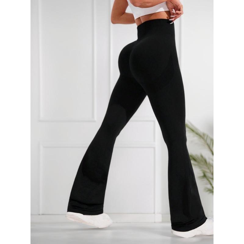 Micro-pull women's fitness hip lift, sweat absorption, quick-drying, breathable, high-waisted and slim wide-leg yoga pants
