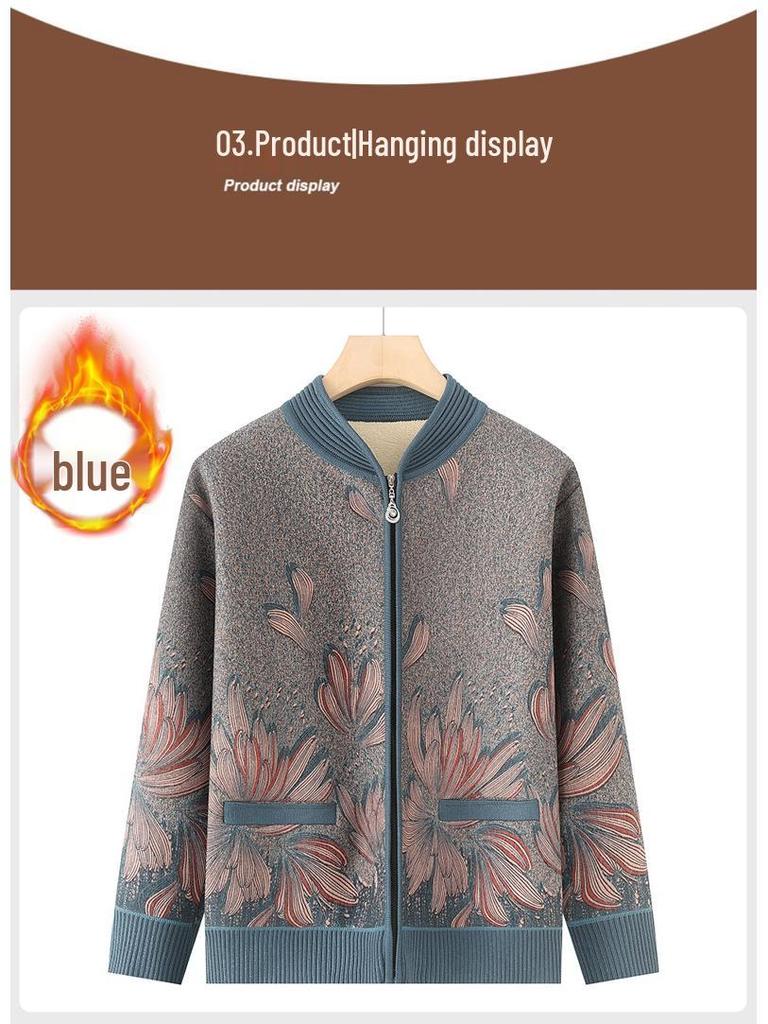 Warm Winter Knitwear: Fleece-Cardigans & Thick Sweaters for Senior Women