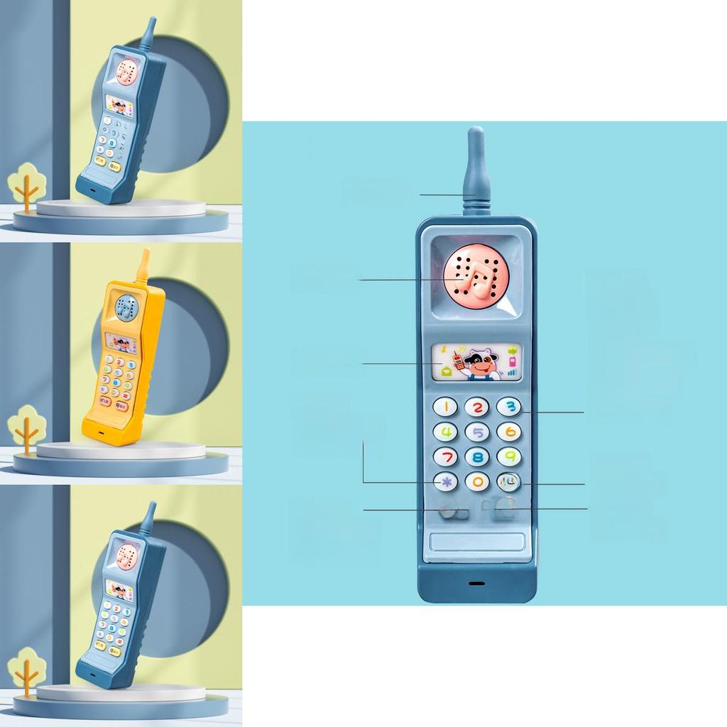 Vintage Cartoon Cell Phone Toy With Flashing Lights And Music For Kids Sleep And Learning