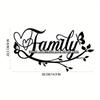 1 Stück Schwarzes Metall Home Schild - Elegante Blume Buchstabe Wandkunst | Happy Home Wanddekoration für Stilvolle Heimdeko