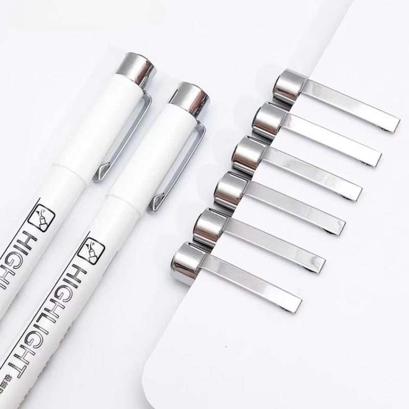 Soft Brush White Highlights Pen for Journaling Black Cardboard Manga Outline Scrapbooking Supplies Waterproof Black Drawing Pens