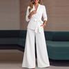 ZANZEA Women Elegant Long Sleeve Thin Cardigan Blazer And Long Pants Casual Two Piece Suit Sets