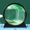7 Inch Flowing Sand Picture Hourglass Sand Art Decor for Desk Wooden Frame Landscape Tabletop Ornament for Living Room Office