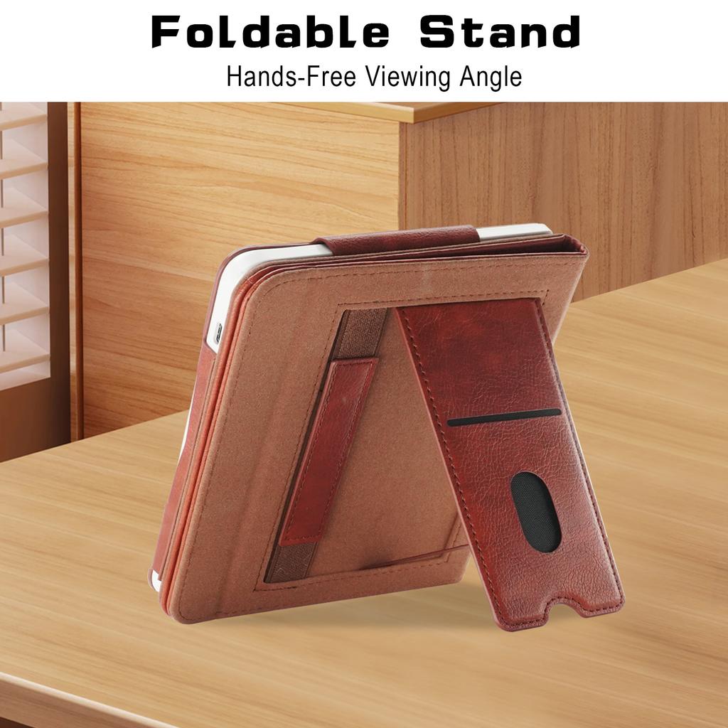 For Kobo Libra 2/Libra Colour Case PU Leather E-Reader Protective Cover Auto Sleep/Wake