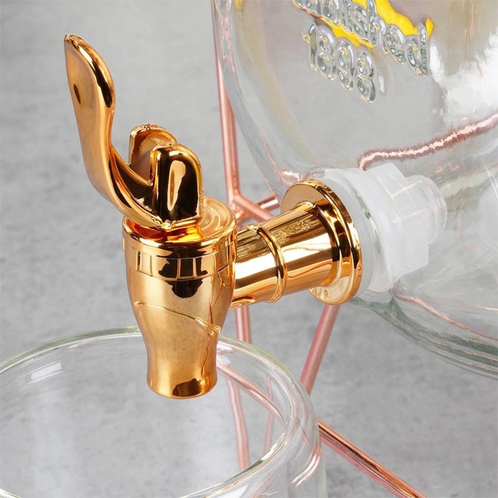 Glass Jar 4.2L For Drinks With Tap And Stand 139602
