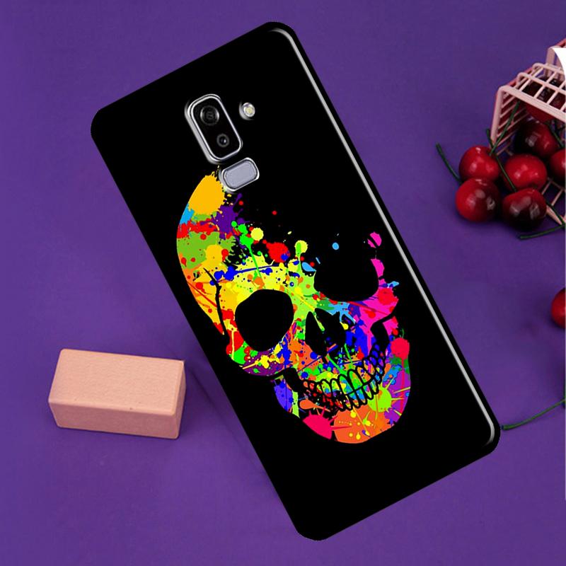 Cool Spooky Skull Face Phone Case For Samsung Galaxy J3 J5 J7 2017 J1 A5 A3 2016 J8 J4 J6 Plus A6 A8 A7 A9 2018