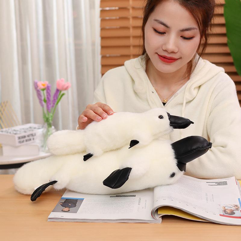 Big White Duck Plush Toy Cute Simulation Platypus Doll Doll Birthday Gift