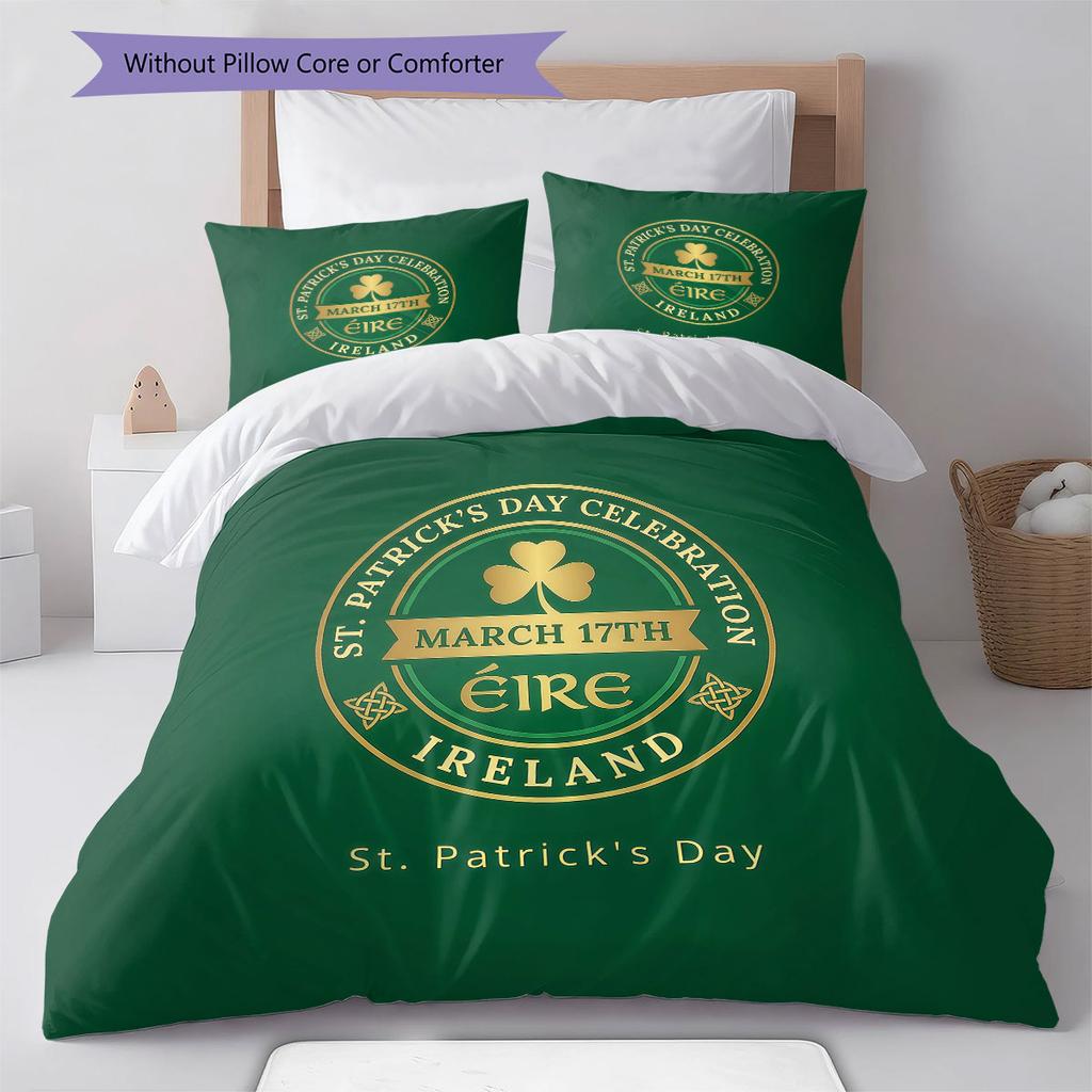 UjpestFC Pattern Bedding Quilt Set Quilt Cover Pillowcase Home Decoration Birthday Gift (1 * duvet cover + 2 * pillowcase, without core)
