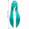 80cm Long Synthetic Hair Heat Resistance Anime Straight Hairpiece Halloween Cosplay Wigs  for Women