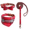 New Pet Products Threepiece Set Combination Bow Triangle Towel Tow Rope Set