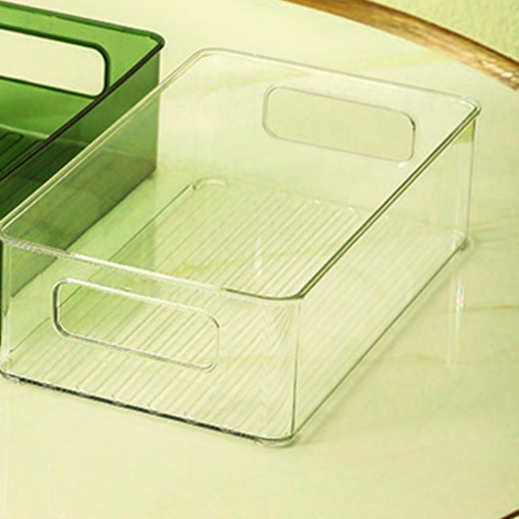 Makeup   PET Plastic Clr Bottom Stripes Desktop Storage Box for Skincare Stationary