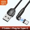 Magnetický kabel Toocki Rychlé nabíjení Micro USB Type C Kabel pro iPhone Samsung Xiaomi Magnetická nabíječka pro mobilní telefon Datový kabel