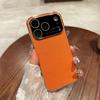 Orange Leather Textured Phone Case for Apple 17 Pro Max with High-End Lens Protection