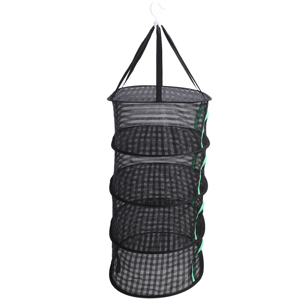 Hanging Drying Mesh with Zipper Breathable Polyester Foldable Hanging Mesh Drying Rack for Fish