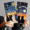 Funda Phone Cover Case for Samsung Galaxy S26 Ultra S23 S20 Ultra S10 S9 S25 Plus S24 Note 20 8 9 10 S21 FE Cartoon Cute Cat